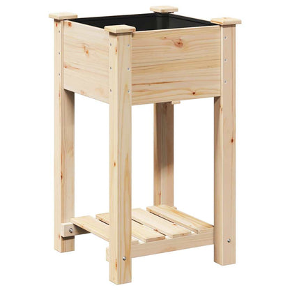 vidaXL Garden Planter Beige 45 x 45 x 76.5 cm Solid Fir Wood