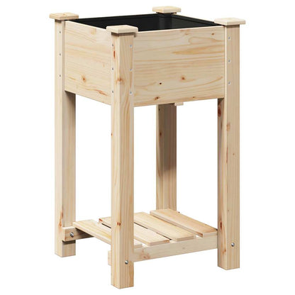 vidaXL Garden Planter Beige 45 x 45 x 76.5 cm Solid Fir Wood