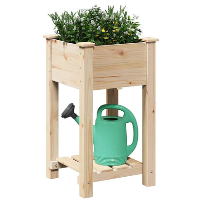 vidaXL Garden Planter Beige 45 x 45 x 76.5 cm Solid Fir Wood