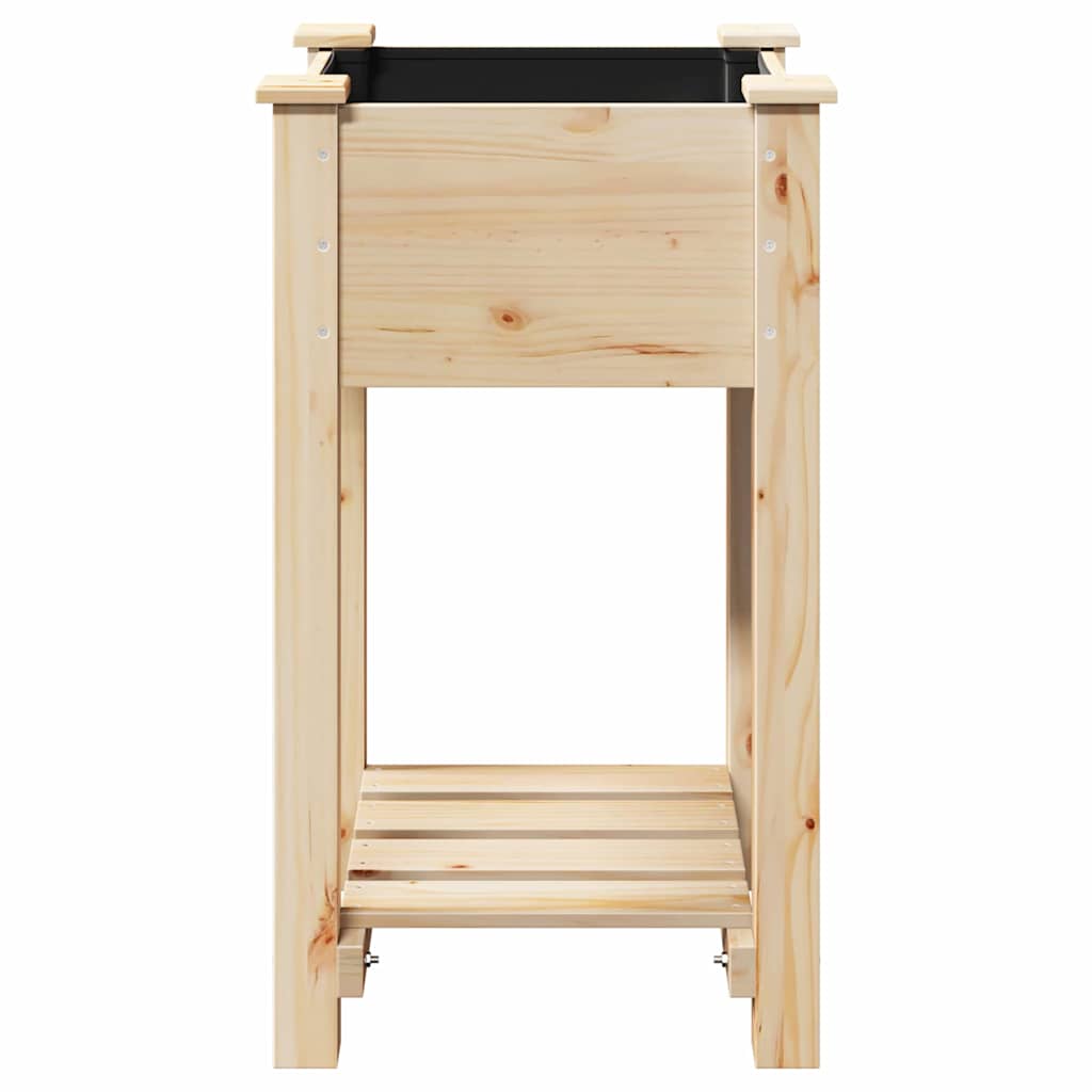 vidaXL Garden Planter Beige 45 x 45 x 76.5 cm Solid Fir Wood