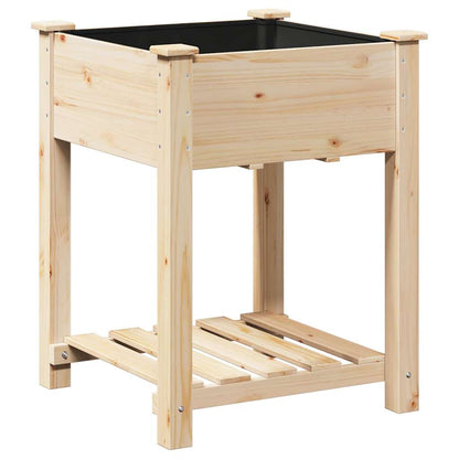 vidaXL Garden Planter Beige 60.5 x 60 x 76.5 cm Solid Fir Wood