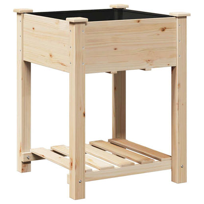 vidaXL Garden Planter Beige 60.5 x 60 x 76.5 cm Solid Fir Wood