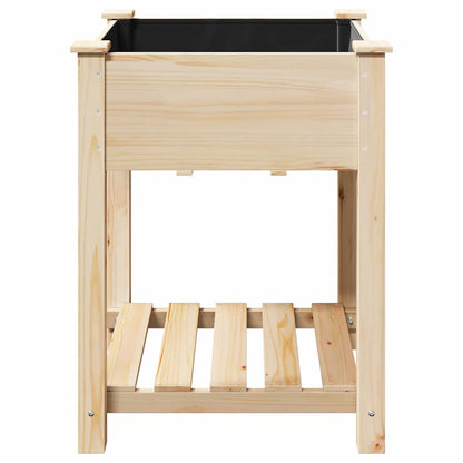 vidaXL Garden Planter Beige 60.5 x 60 x 76.5 cm Solid Fir Wood