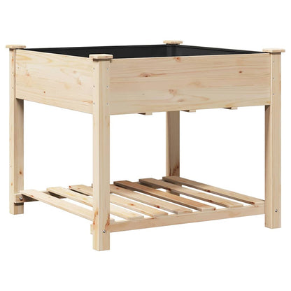 vidaXL Garden Planter Beige 90 x 90 x 76.5 cm Solid Fir Wood