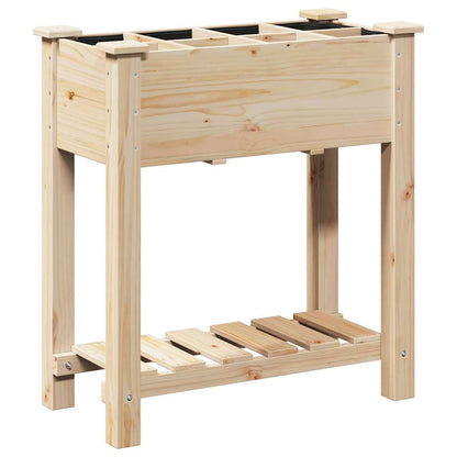 vidaXL Garden Planter Beige 71 x 37 x 76.5 cm Solid Fir Wood