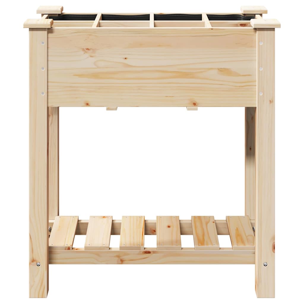vidaXL Garden Planter Beige 71 x 37 x 76.5 cm Solid Fir Wood