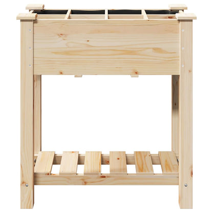 vidaXL Garden Planter Beige 71 x 37 x 76.5 cm Solid Fir Wood