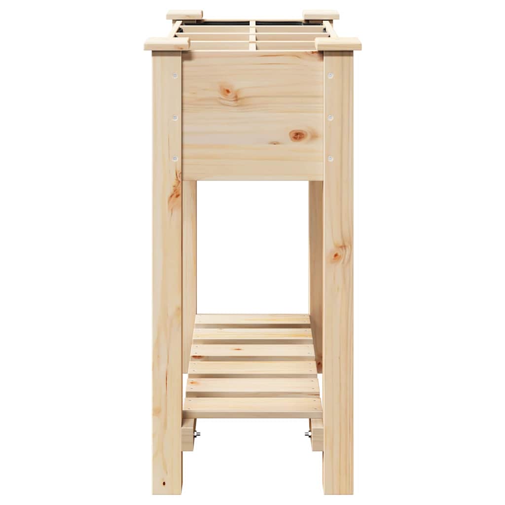 vidaXL Garden Planter Beige 71 x 37 x 76.5 cm Solid Fir Wood