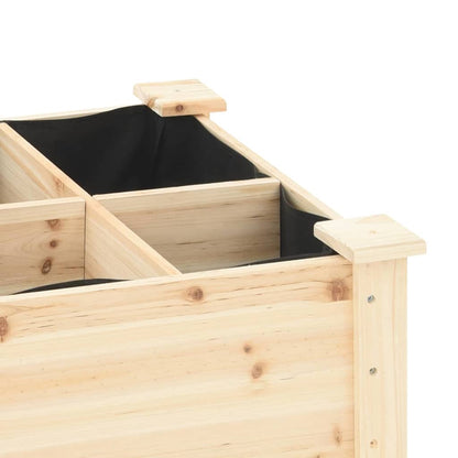vidaXL Garden Planter Beige 115 x 59 x 76.5 cm Solid Fir Wood
