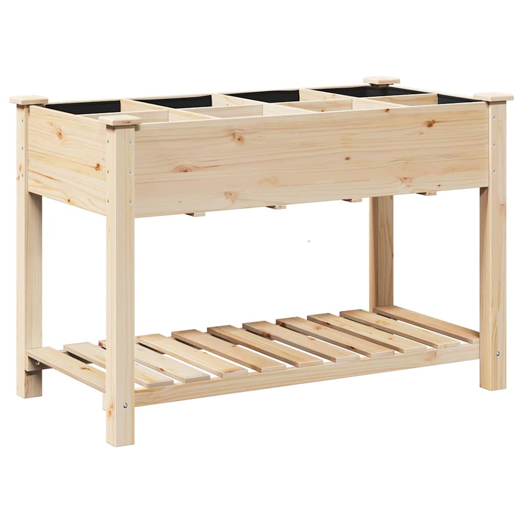 vidaXL Garden Planter Beige 115 x 59 x 76.5 cm Solid Fir Wood