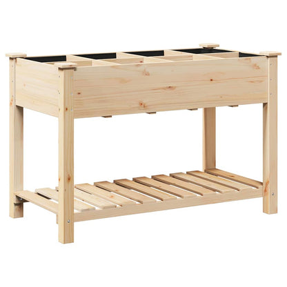vidaXL Garden Planter Beige 115 x 59 x 76.5 cm Solid Fir Wood