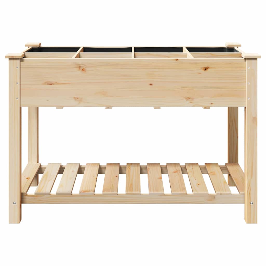 vidaXL Garden Planter Beige 115 x 59 x 76.5 cm Solid Fir Wood