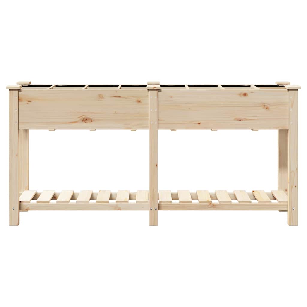 vidaXL Garden Planter Beige 161.5 x 45 x 76.5 cm Solid Fir Wood