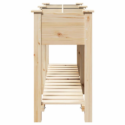 vidaXL Garden Planter Beige 161.5 x 45 x 76.5 cm Solid Fir Wood