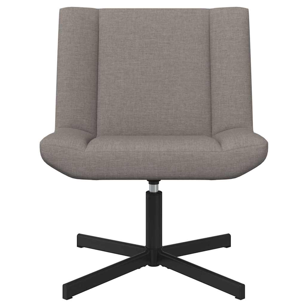 vidaXL Swivel Chair Taupe 63 x 75 x 76 cm Fabric