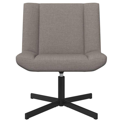 vidaXL Swivel Chair Taupe 63 x 75 x 76 cm Fabric