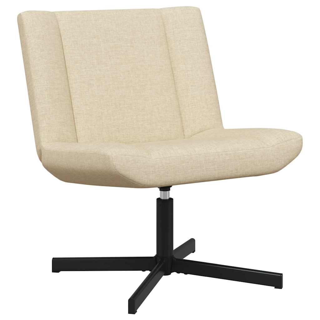 vidaXL Swivel Chair Cream 63 x 75 x 76 cm Fabric