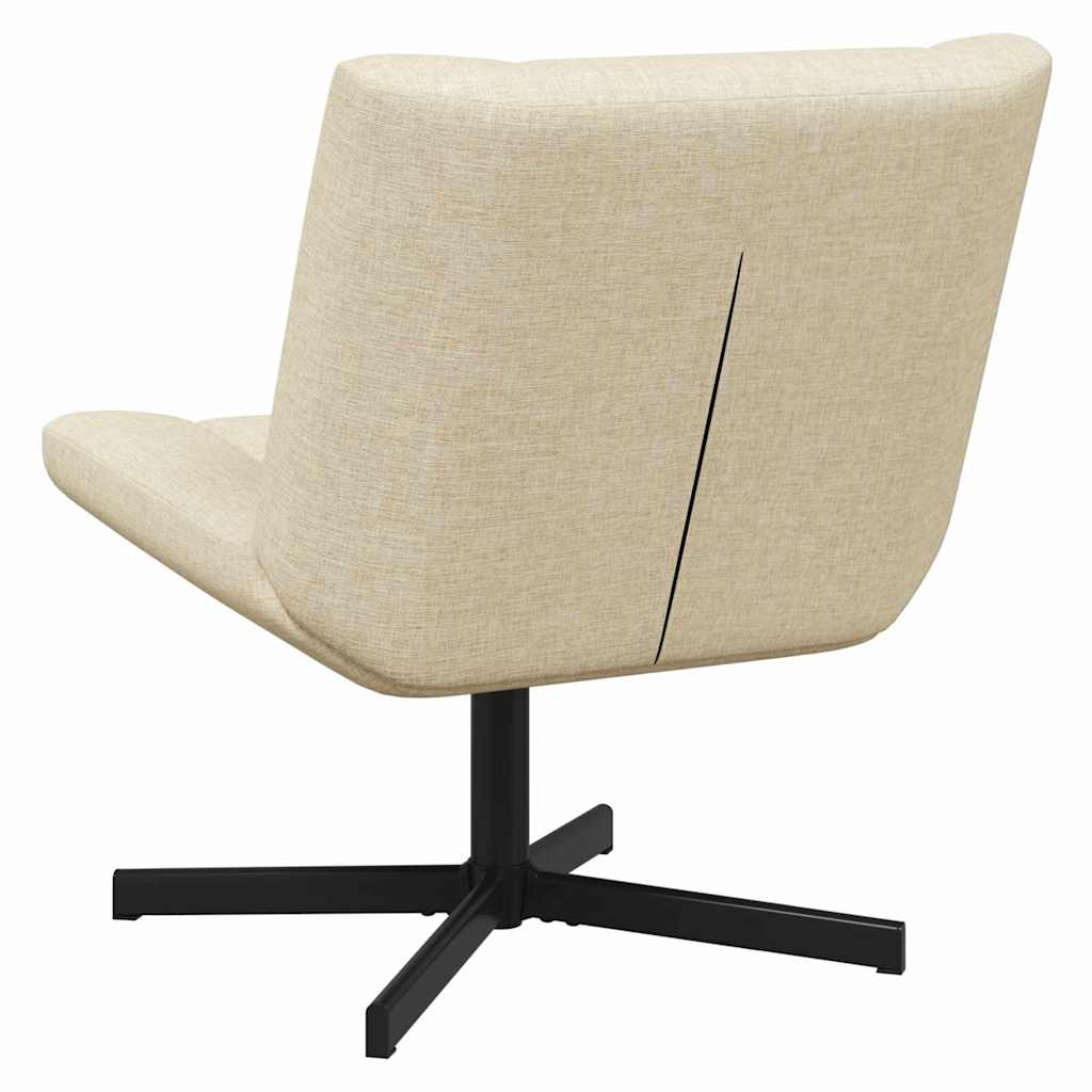 vidaXL Swivel Chair Cream 63 x 75 x 76 cm Fabric