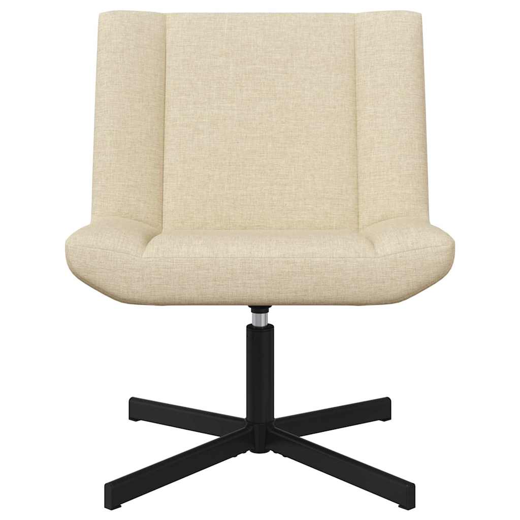 vidaXL Swivel Chair Cream 63 x 75 x 76 cm Fabric