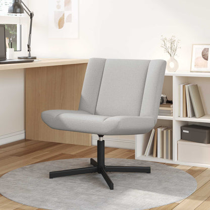 vidaXL Swivel Chair Cloud Grey 63 x 75 x 76 cm Fabric