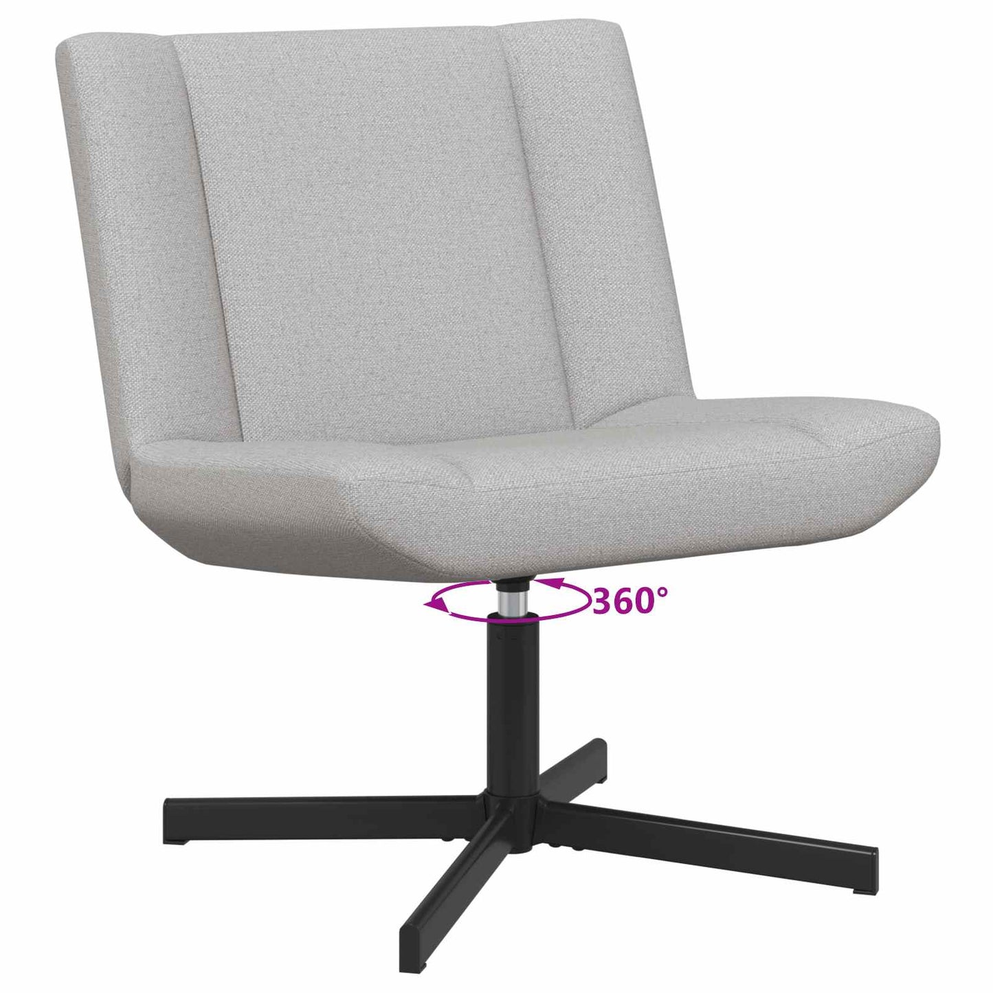 vidaXL Swivel Chair Cloud Grey 63 x 75 x 76 cm Fabric