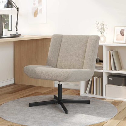 vidaXL Swivel Chair Light Grey 63 x 75 x 76 cm Sheepskin