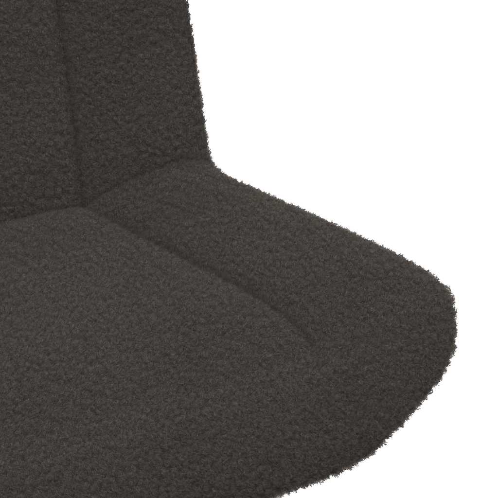 vidaXL Swivel Chair Dark Grey 63 x 75 x 76 cm Sheepskin