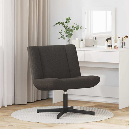 vidaXL Swivel Chair Dark Grey 63 x 75 x 76 cm Sheepskin