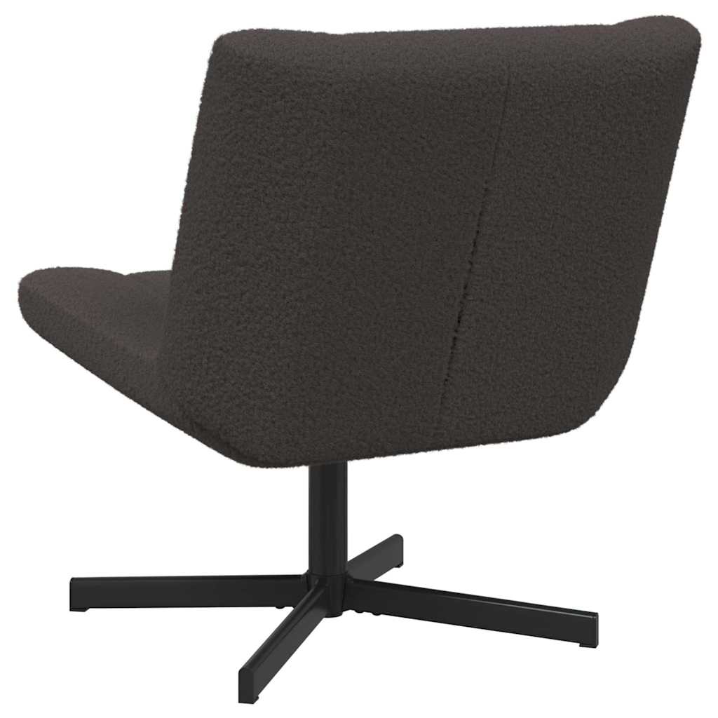 vidaXL Swivel Chair Dark Grey 63 x 75 x 76 cm Sheepskin