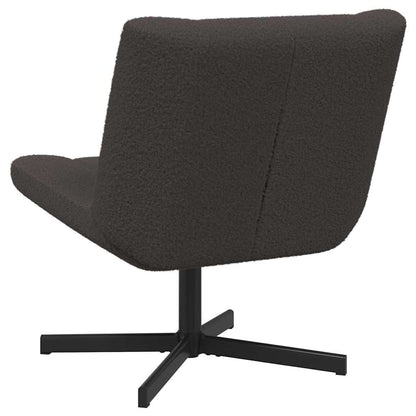 vidaXL Swivel Chair Dark Grey 63 x 75 x 76 cm Sheepskin