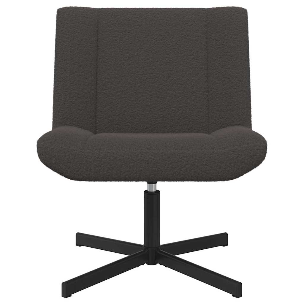 vidaXL Swivel Chair Dark Grey 63 x 75 x 76 cm Sheepskin
