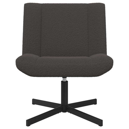 vidaXL Swivel Chair Dark Grey 63 x 75 x 76 cm Sheepskin