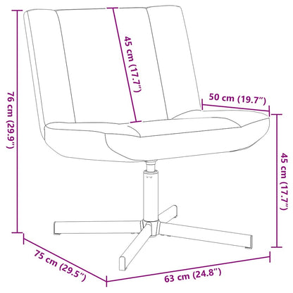 vidaXL Swivel Chair Dark Grey 63 x 75 x 76 cm Sheepskin