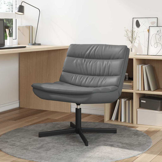 vidaXL Swivel Chair Grey 63 x 75 x 76 cm PU
