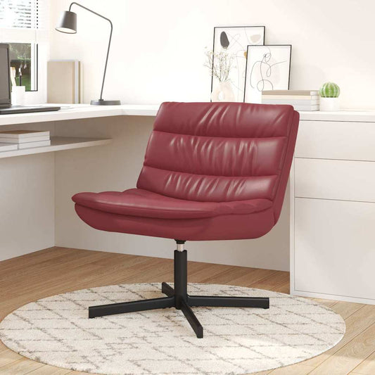 vidaXL Swivel Chair Wine Red 63 x 75 x 76 cm PU