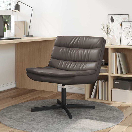 vidaXL Swivel Chair Brown 63 x 75 x 76 cm Shiny PU