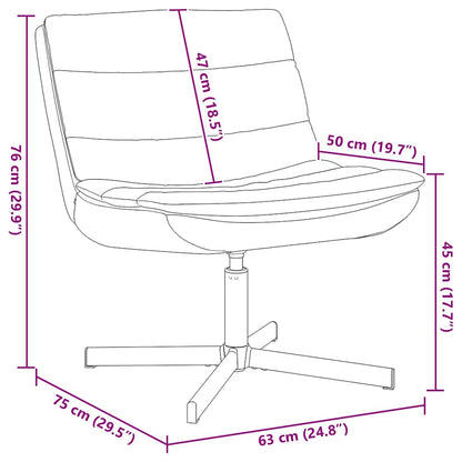 vidaXL Swivel Chair Brown 63 x 75 x 76 cm Shiny PU