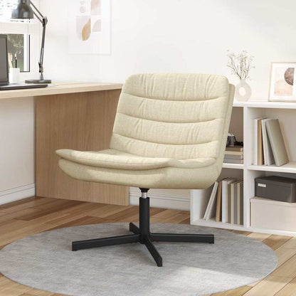 vidaXL Swivel Chair Cream 63 x 75 x 76 cm Fabric