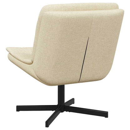 vidaXL Swivel Chair Cream 63 x 75 x 76 cm Fabric