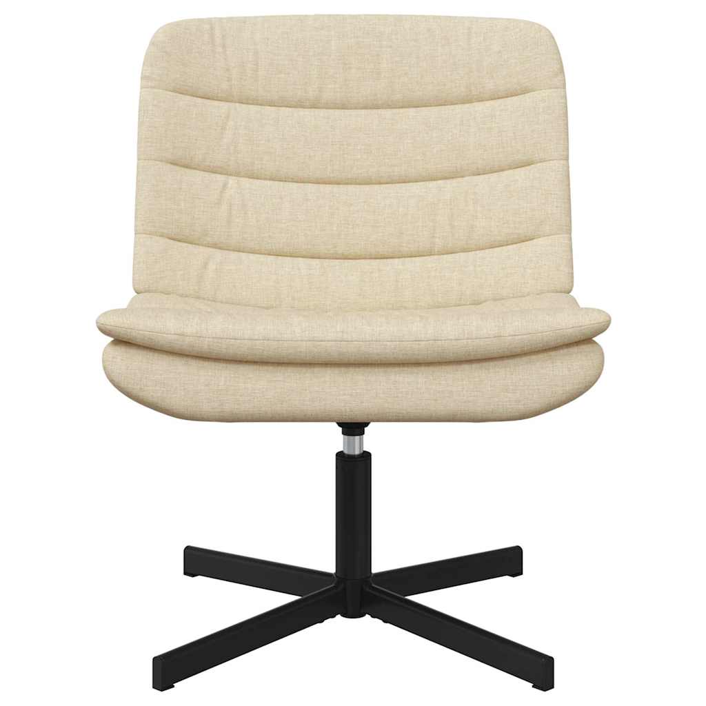 vidaXL Swivel Chair Cream 63 x 75 x 76 cm Fabric