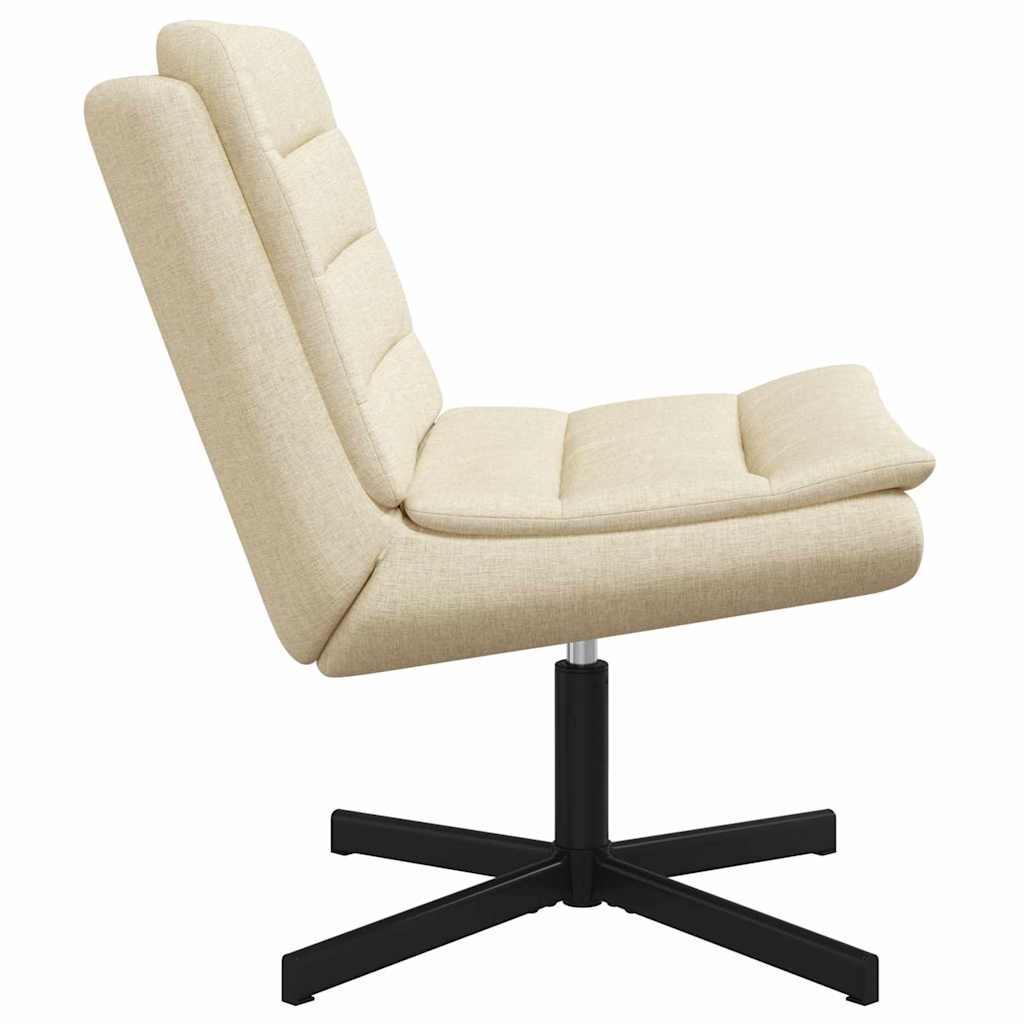 vidaXL Swivel Chair Cream 63 x 75 x 76 cm Fabric
