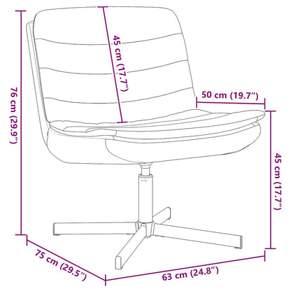 vidaXL Swivel Chair Cream 63 x 75 x 76 cm Fabric