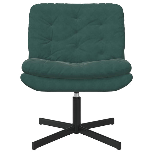 vidaXL Swivel Relaxing Chair Dark Green 63 x 75 x 76 cm Velvet