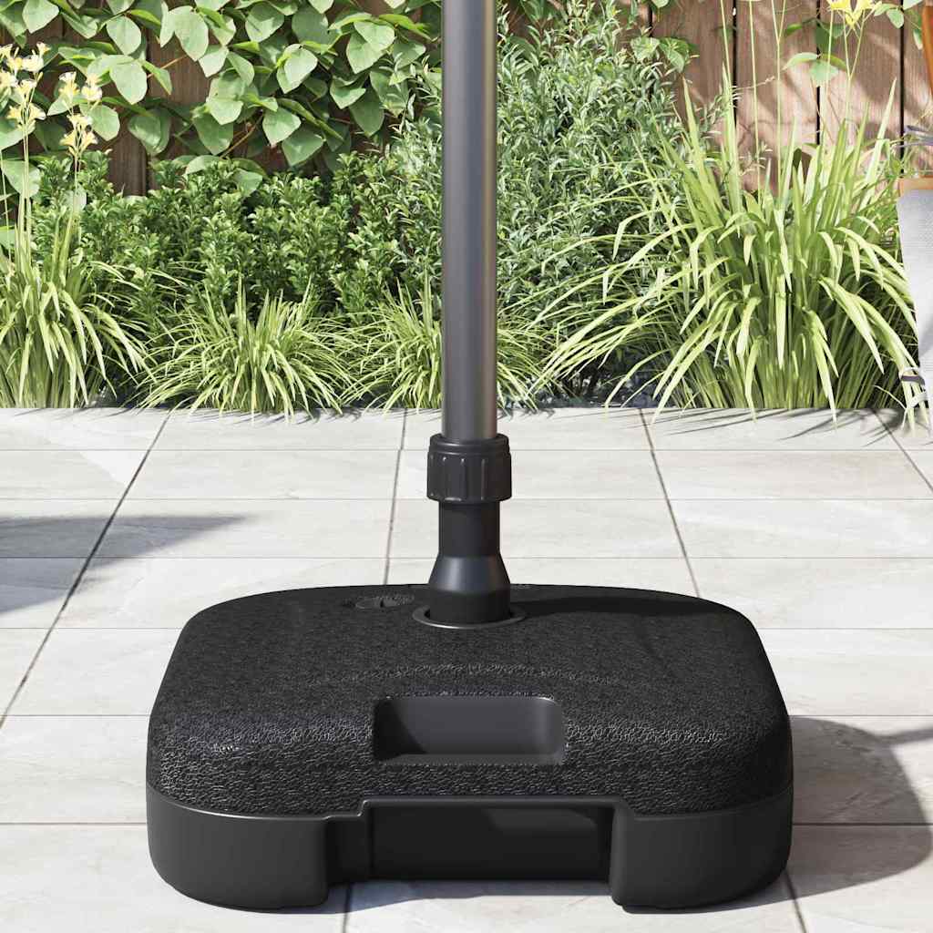 vidaXL Parasol Base Black 45 x 45 x 29.5 cm High-density polyethylene