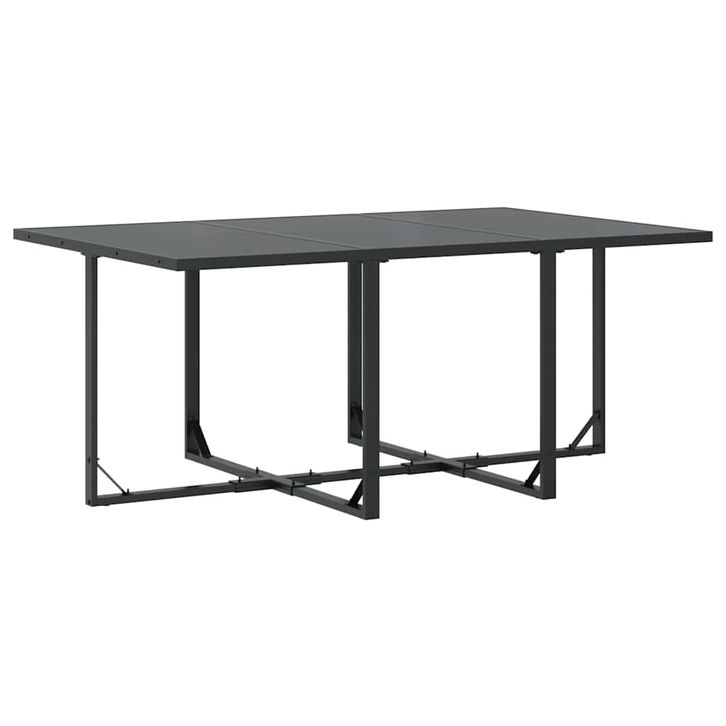 vidaXL Garden Dining Set 7 pcs Black Steel