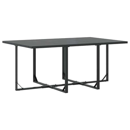 vidaXL Garden Dining Set 7 pcs Black Steel