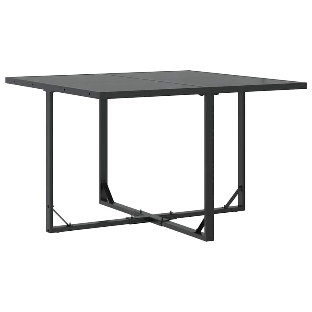 vidaXL Garden Dining Set 9 pcs Black Steel