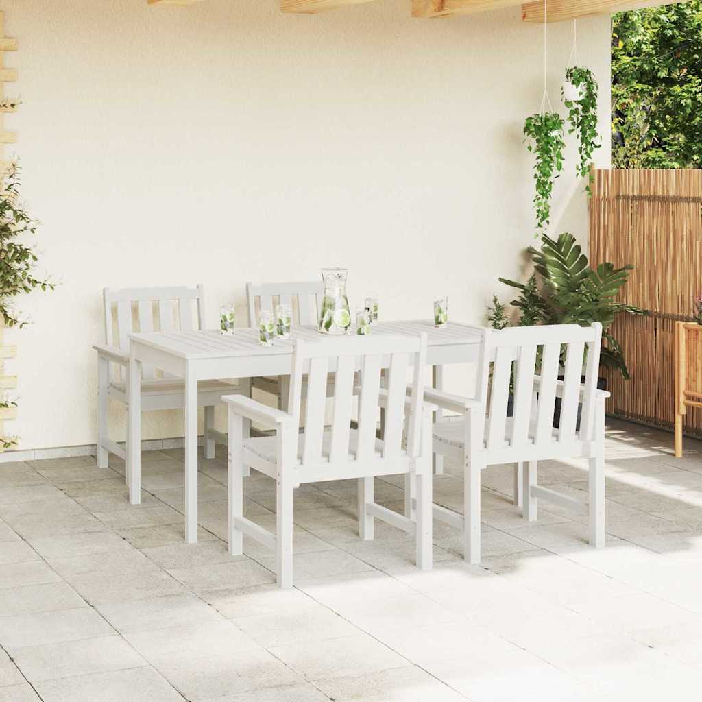 vidaXL Garden Chair 4 pcs White 65.5 x 59 x 88 cm Polyethylene