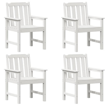 vidaXL Garden Chair 4 pcs White 65.5 x 59 x 88 cm Polyethylene