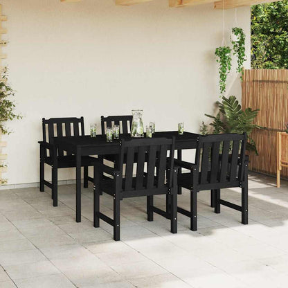 vidaXL Garden Chair 4 pcs Black 65.5 x 59 x 88 cm Polyethylene